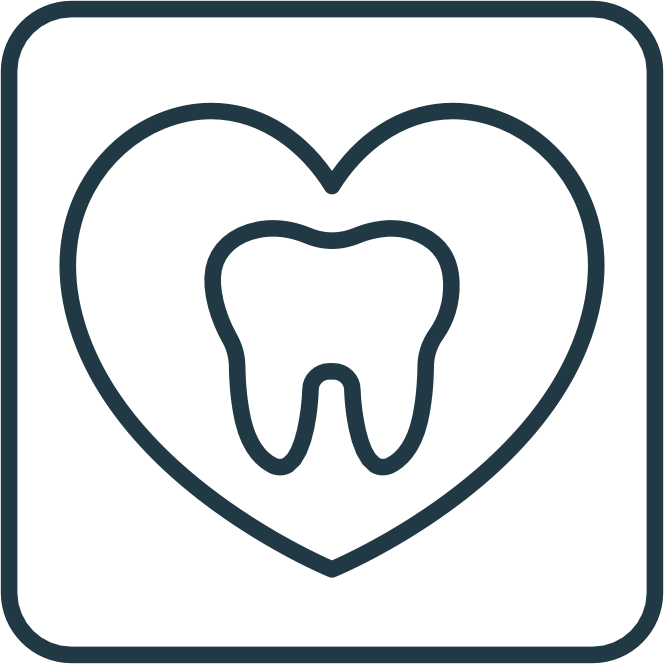 tooth in heart icon